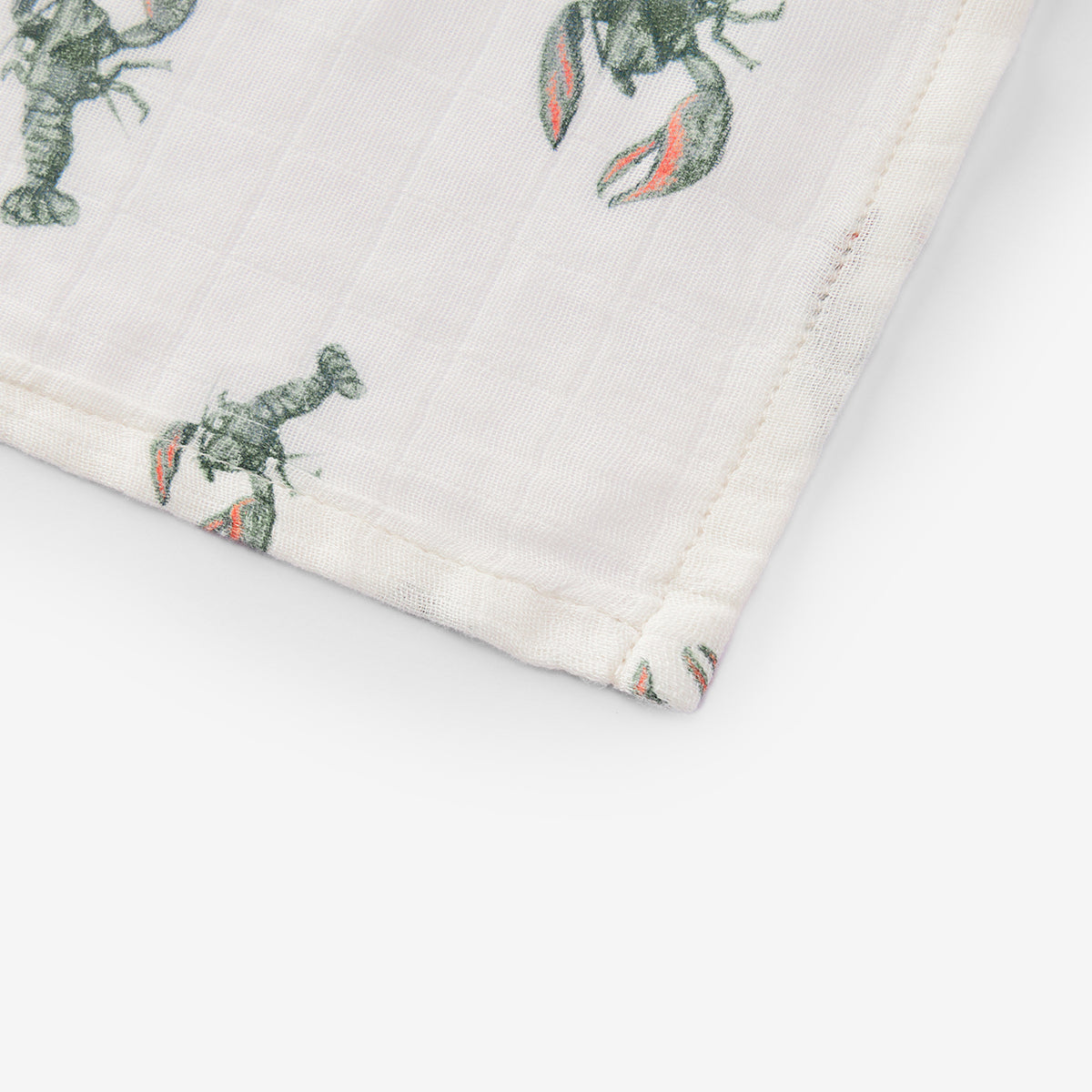 Mint Lobster Bamboo Two-Piece Burp Cloth Set