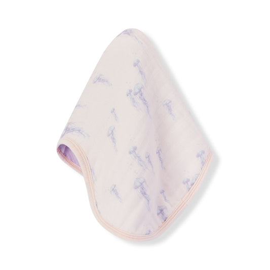 Sunset Jellyfish Contour Four Layer Burp Cloth