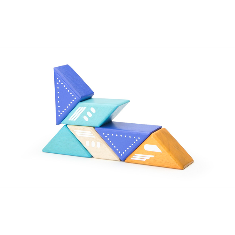 Travel Pals - Jet Plane, Magnetic Wooden Blocks, 6 pieces