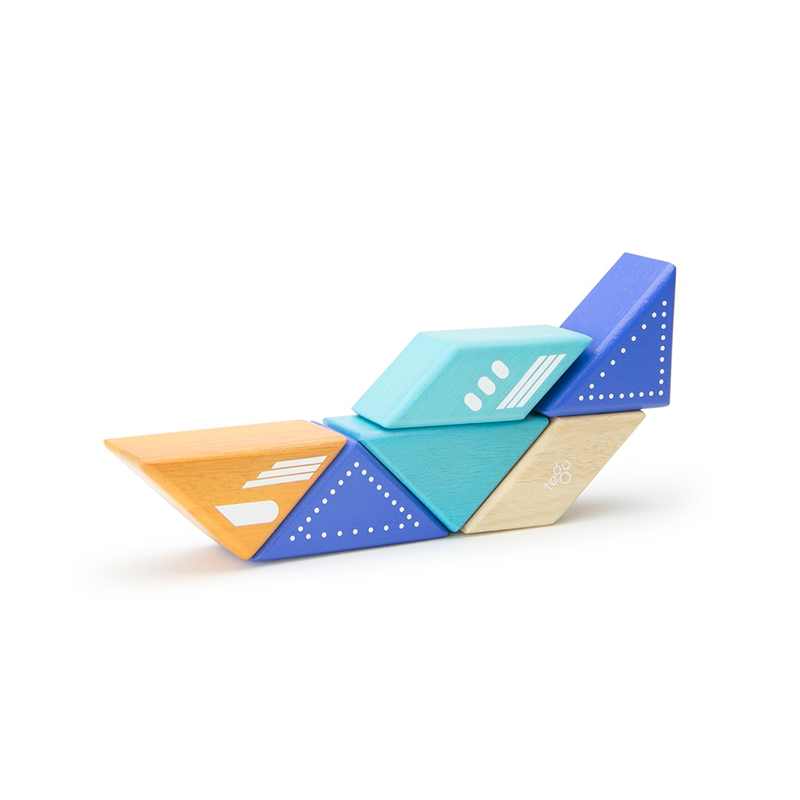 Travel Pals - Jet Plane, Magnetic Wooden Blocks, 6 pieces