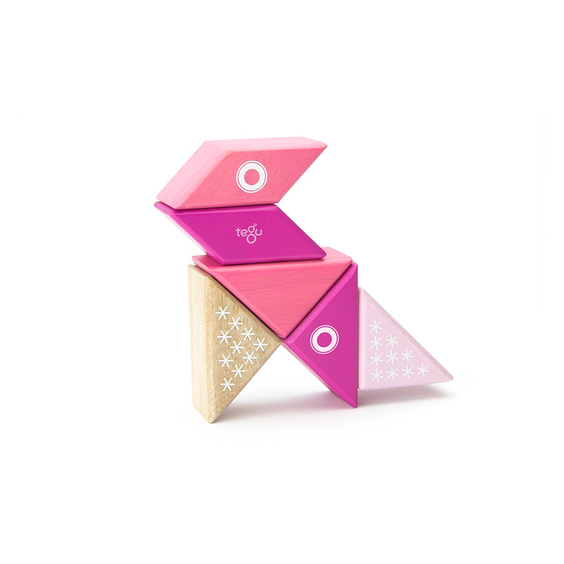 Travel Pals - Kitty, Magnetic Wooden Blocks, 6 pieces