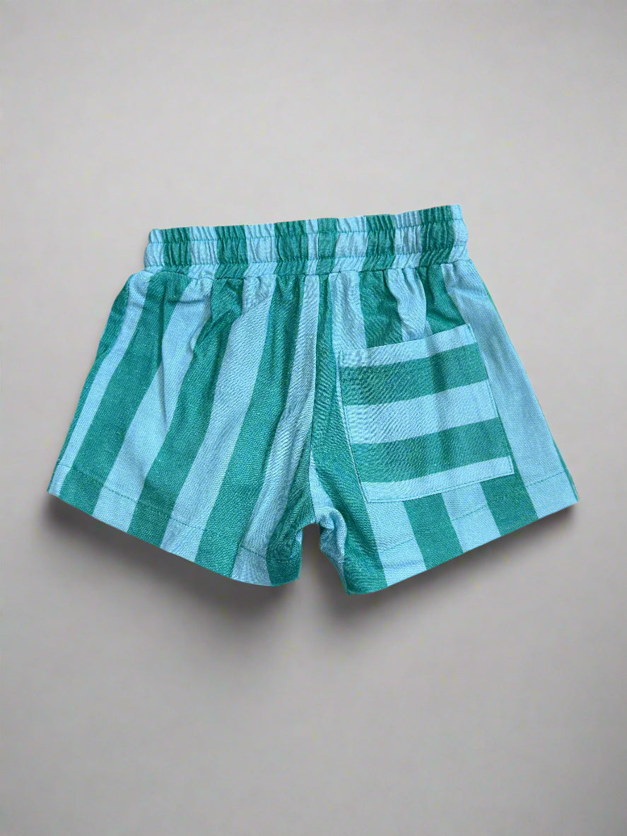 Linen Striped Shorts | Breeze Stripe