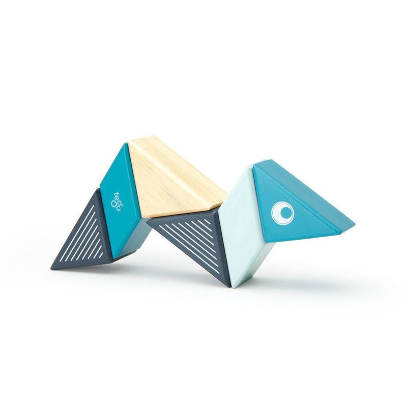 Travel Pals - Whale, Magnetic Wooden Blocks, 6 pieces