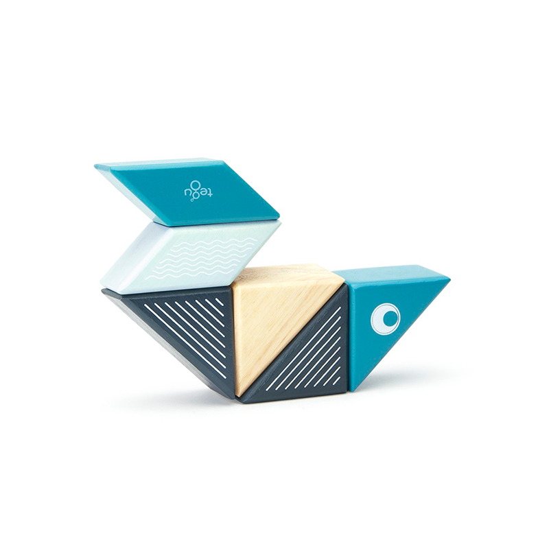 Travel Pals - Whale, Magnetic Wooden Blocks, 6 pieces