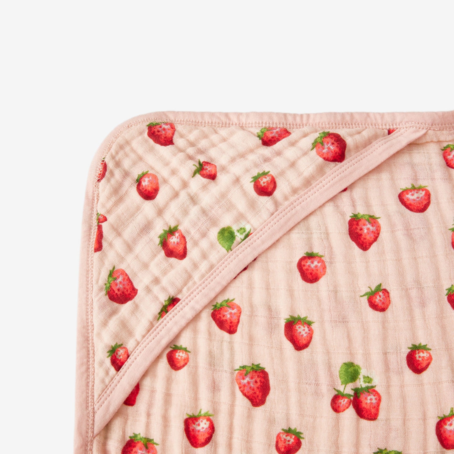 Strawberry Organic Hooded Swaddle Blanket