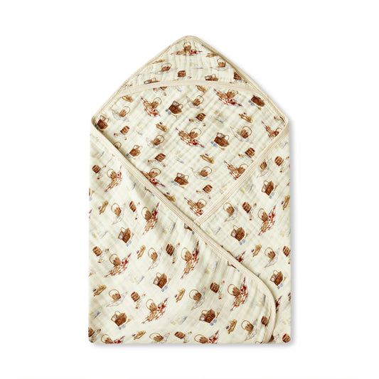 Picnic Organic Hooded Swaddle Blanket