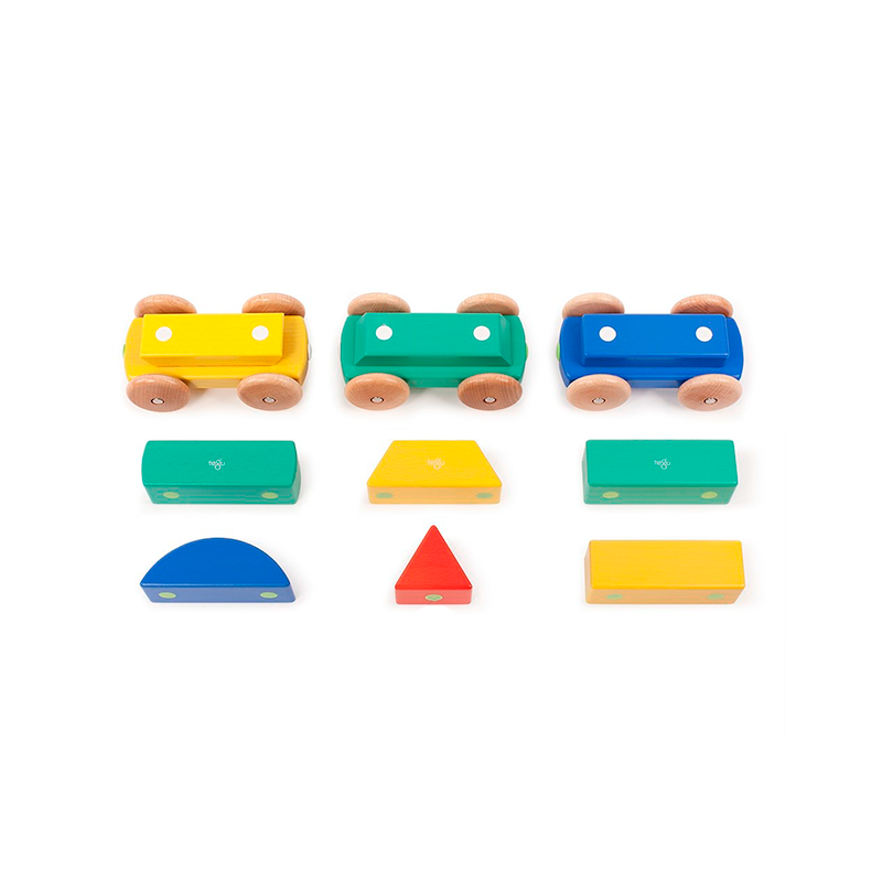 Magnetic Shape Train, Tegu Baby and Toddler, 9 pieces