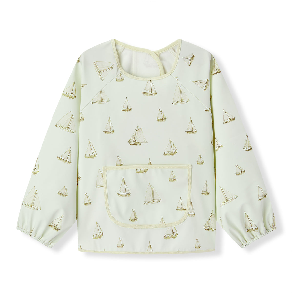 Sailboat Melody Long Sleeve Pocket Bib