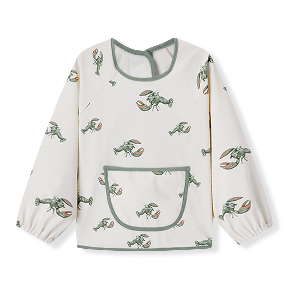 Mint Lobster Long Sleeve Pocket Bib