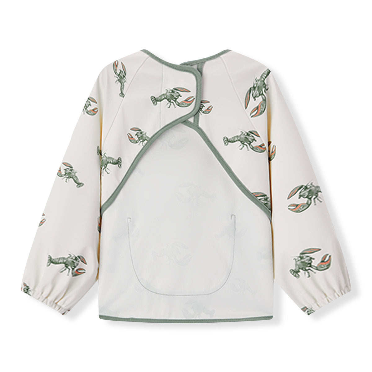 Mint Lobster Long Sleeve Pocket Bib