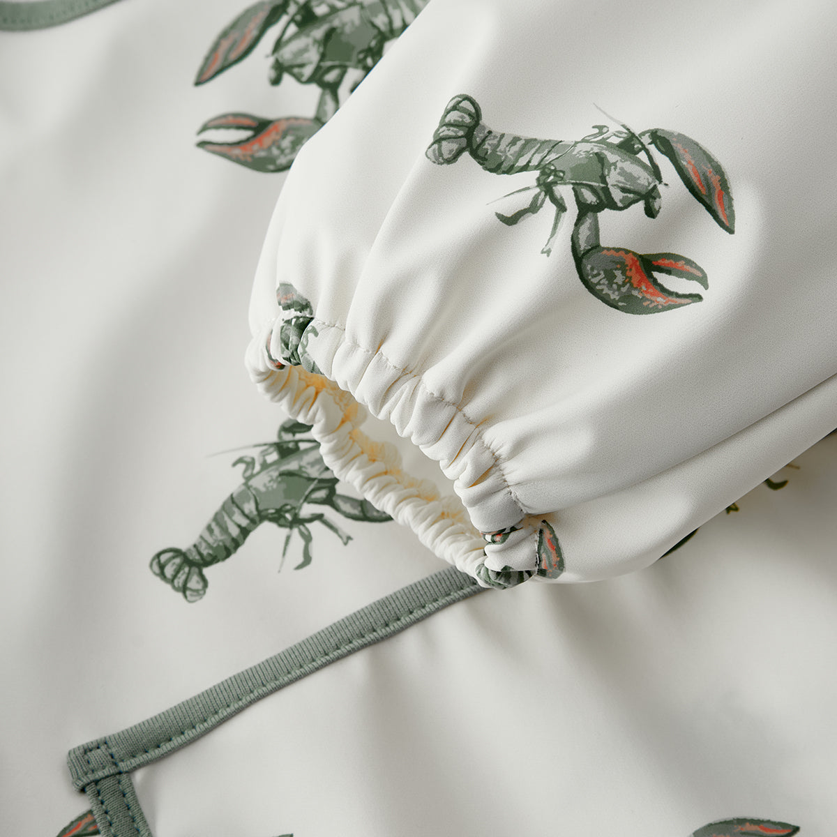 Mint Lobster Long Sleeve Pocket Bib