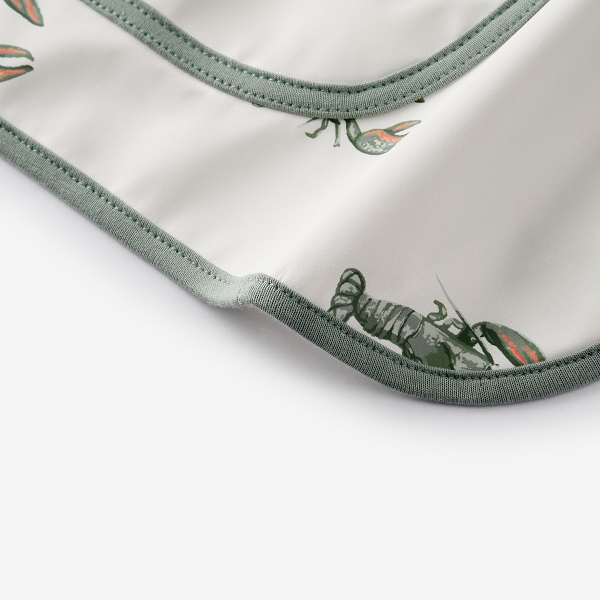 Mint Lobster Long Sleeve Pocket Bib