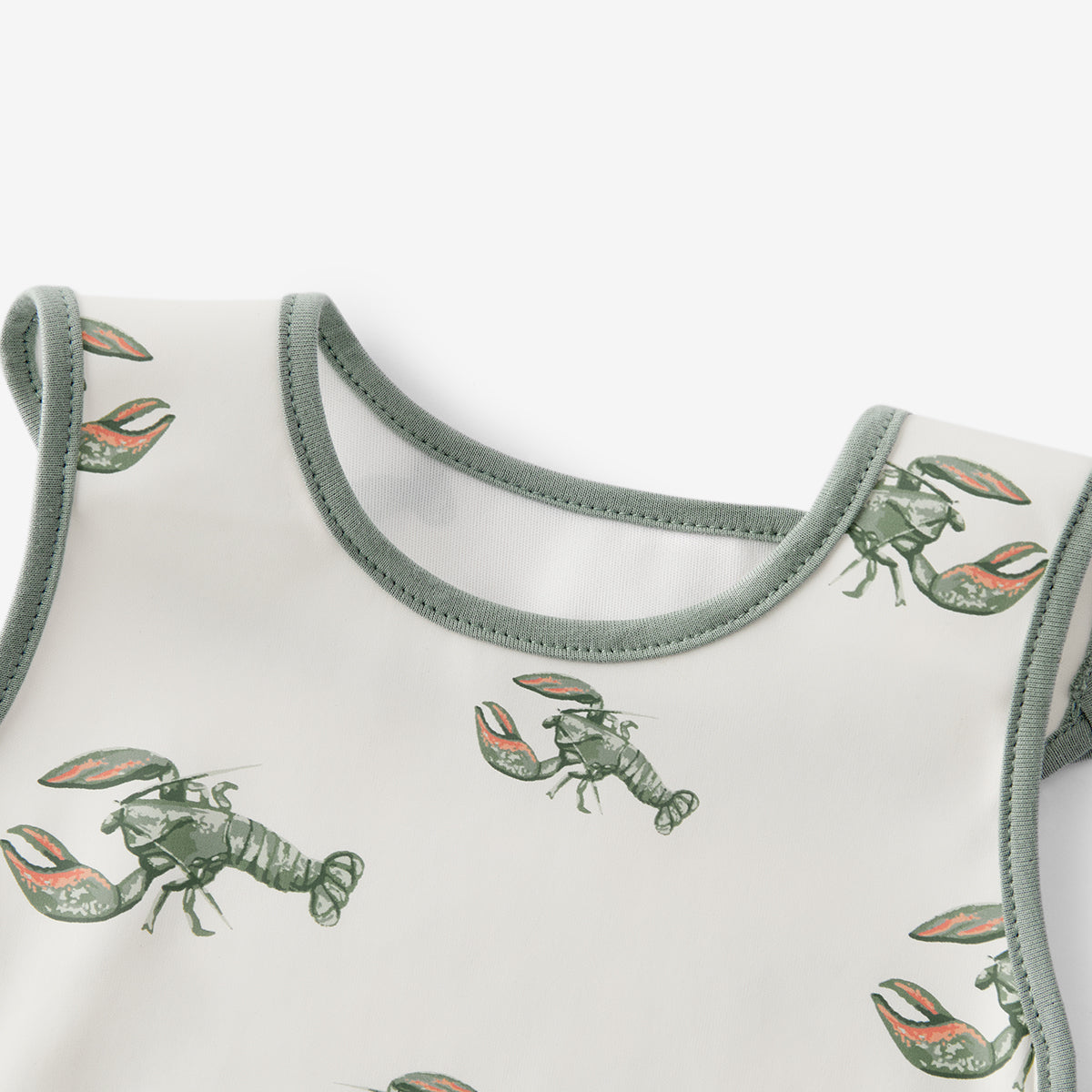 Mint Lobster Sleeveless Pocket Bib