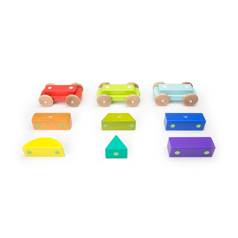 Magnetic Shape Train, Tegu Baby and Toddler, 9 pieces