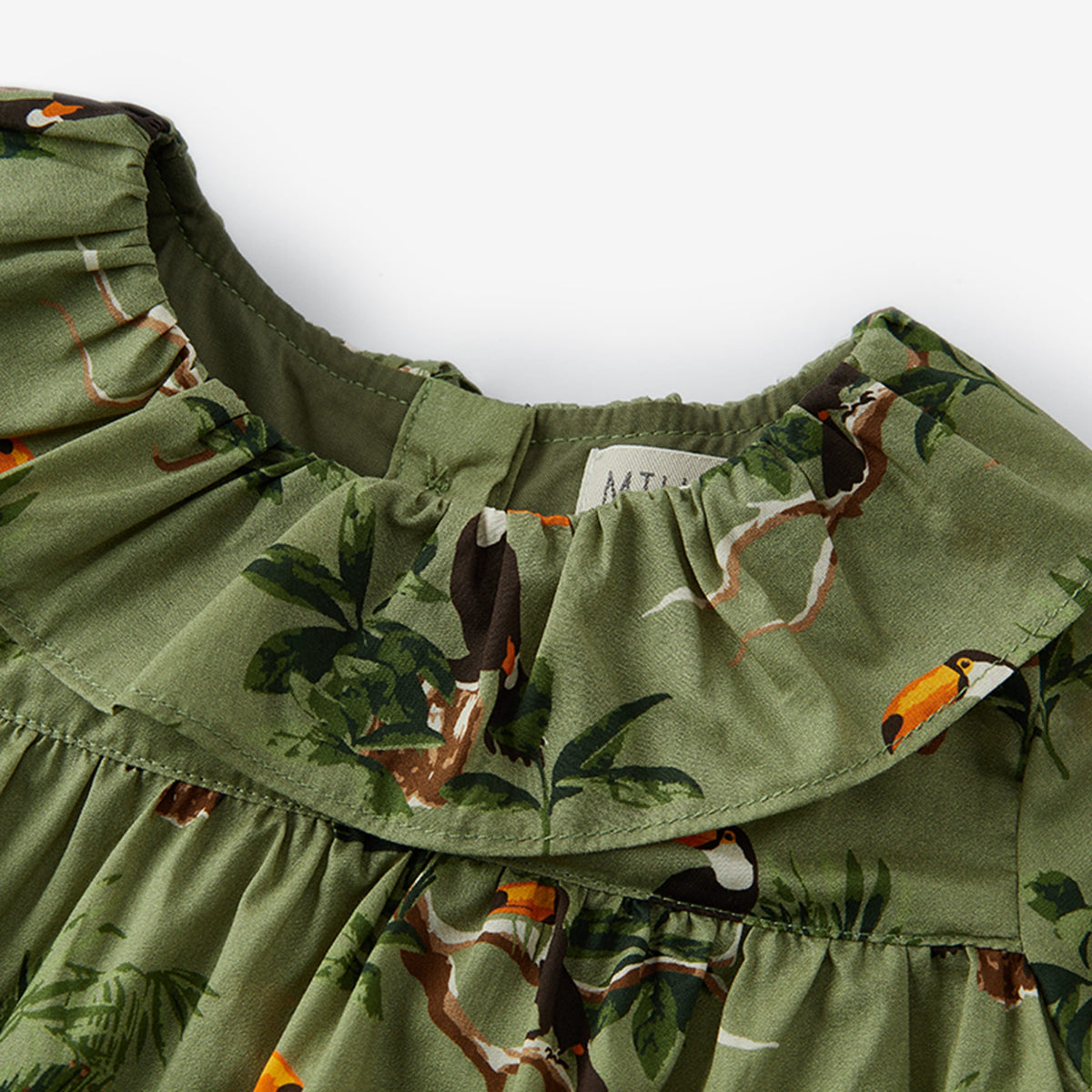 Toucan Butterfly Ruffle Dress & Bloomers Set