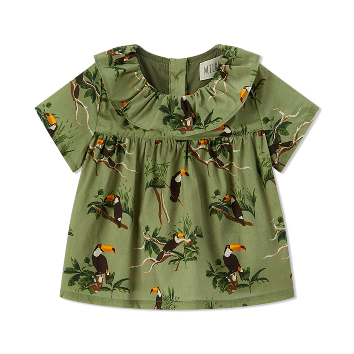 Toucan Butterfly Ruffle Dress & Bloomers Set