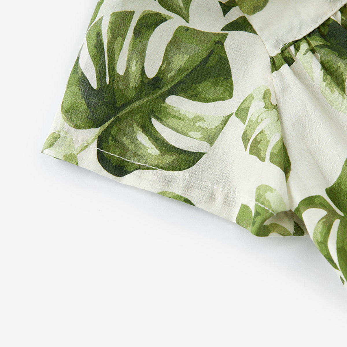Island Leaf Butterfly Ruffle Dress & Bloomers Set