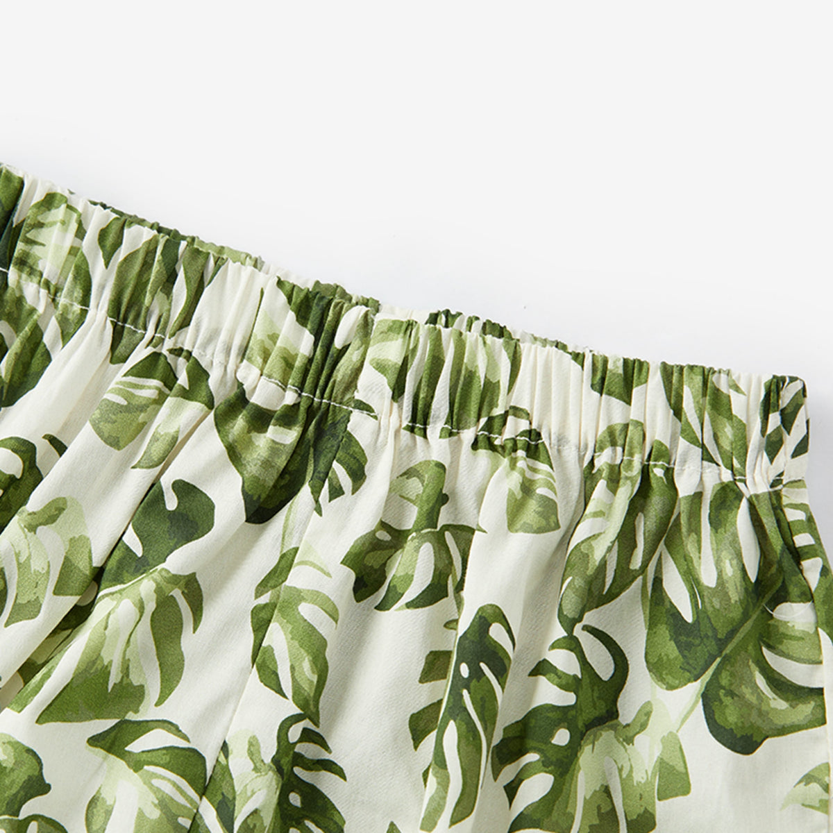 Island Leaf Butterfly Ruffle Dress & Bloomers Set