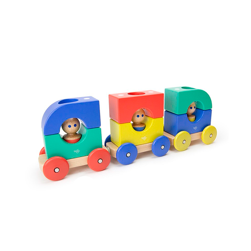 Magnetic Tegu Tram, Tegu Baby and Toddler, 12 pieces