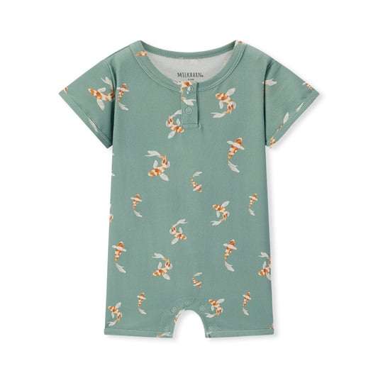 Swimming Koi Cotton Stretch Shortall