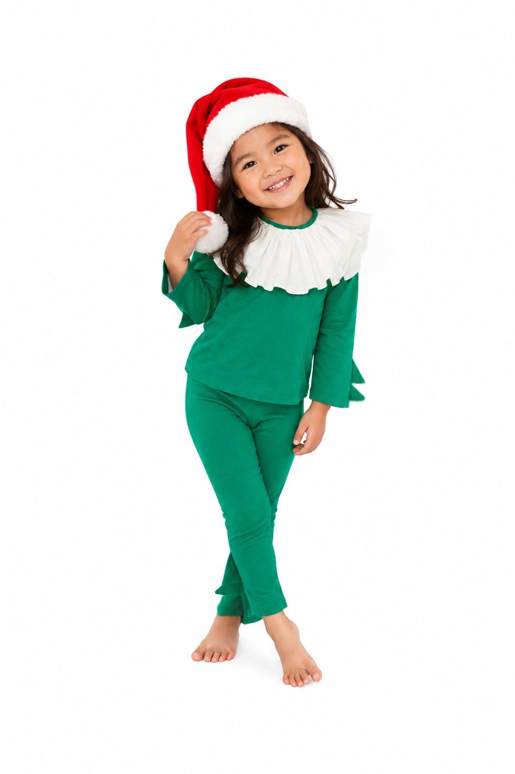 Green Holiday Elf Pajama Costume
