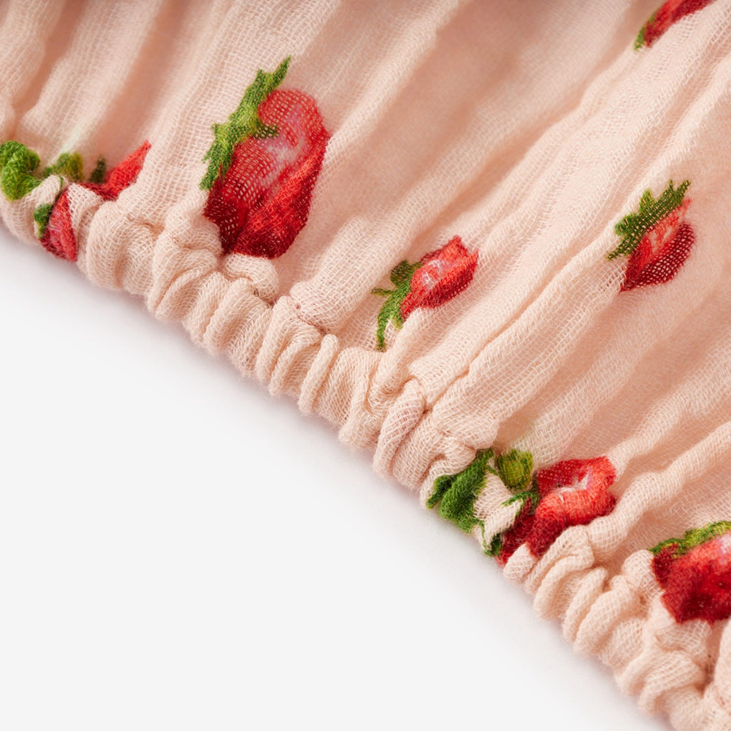 Strawberry Organic Cotton Crib Sheet