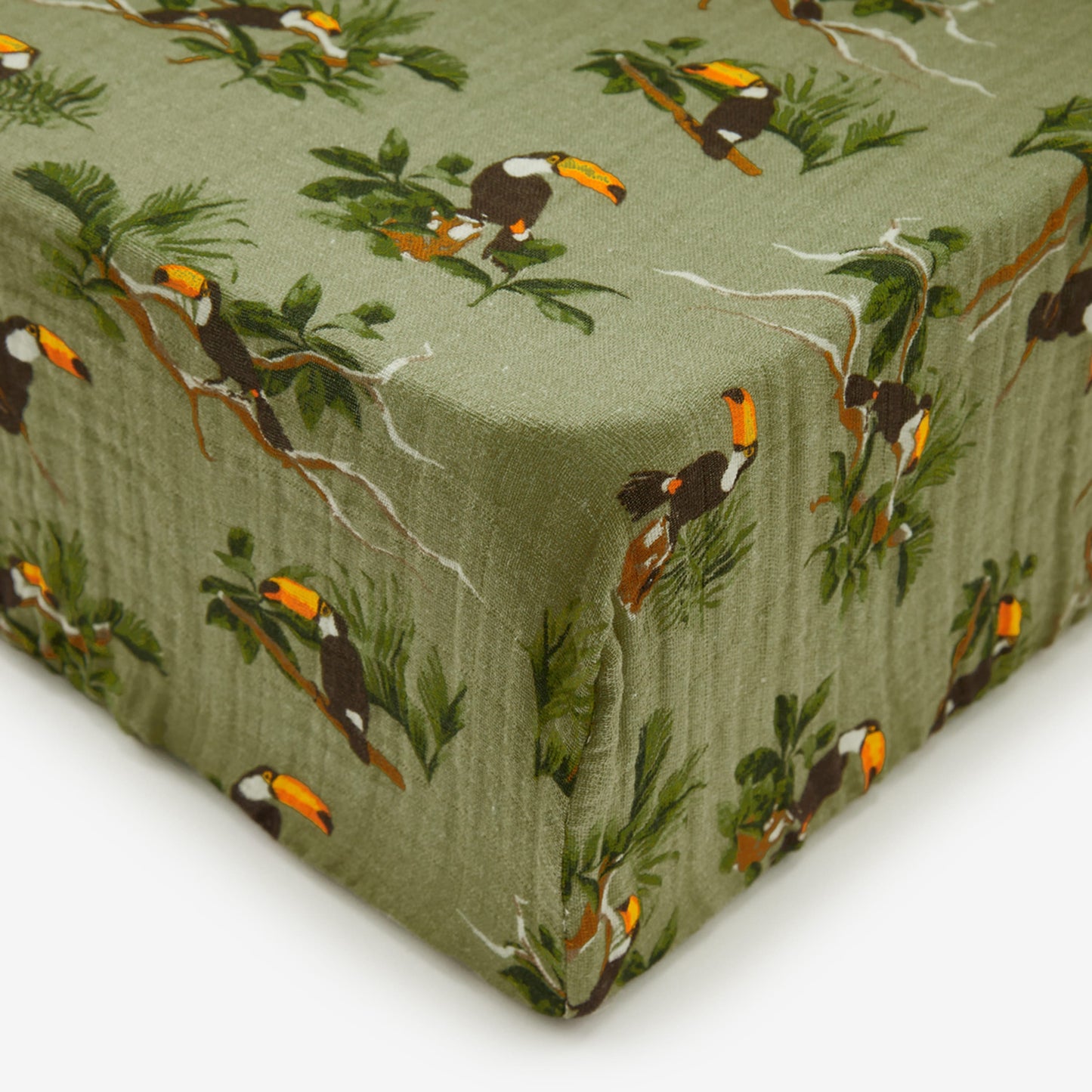 Toucan Organic Cotton Crib Sheet