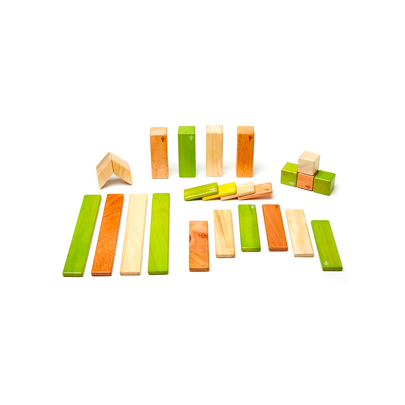 24-Piece Set, Magnetic Wooden Blocks, Tegu Classics