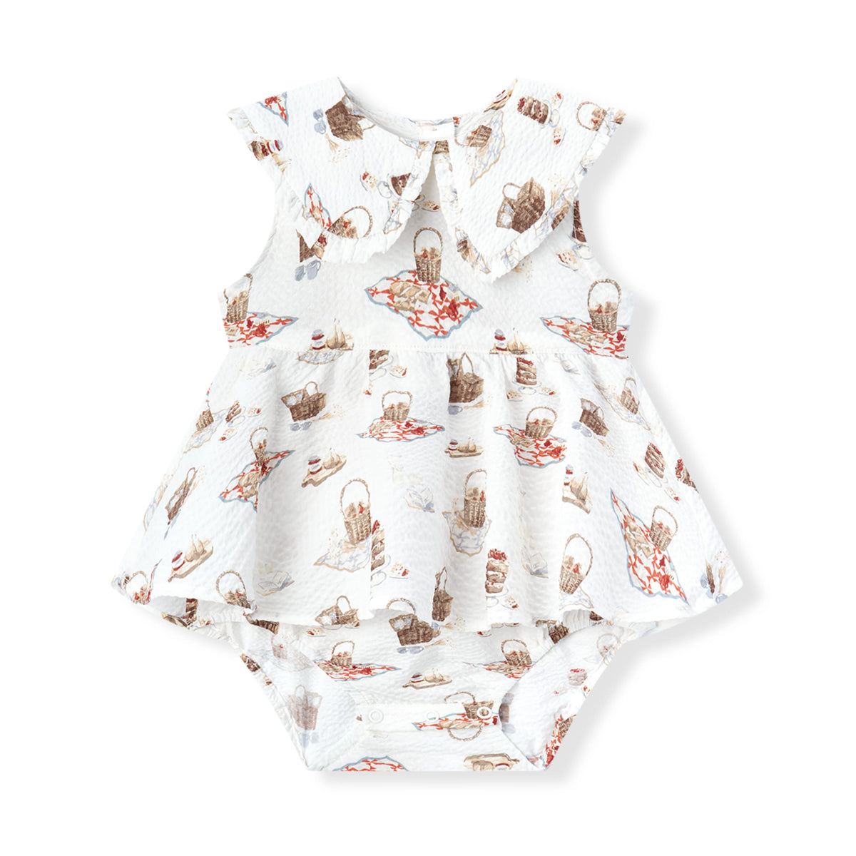 Picnic Ruffle Collar One Piece Dress
