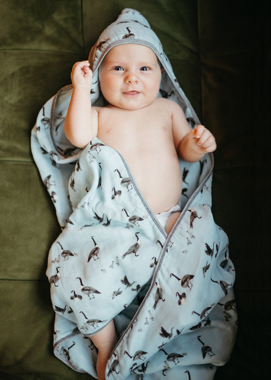 Island Leaf Organic Hooded Swaddle Blanket