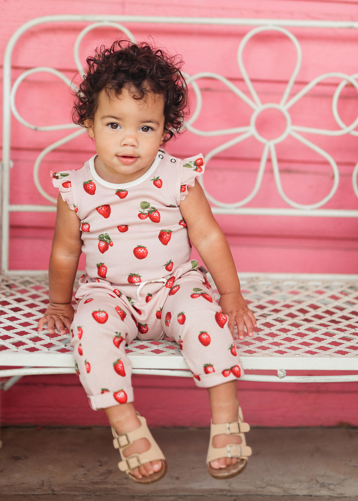 Toucan Cotton Stretch Ruffle One Piece