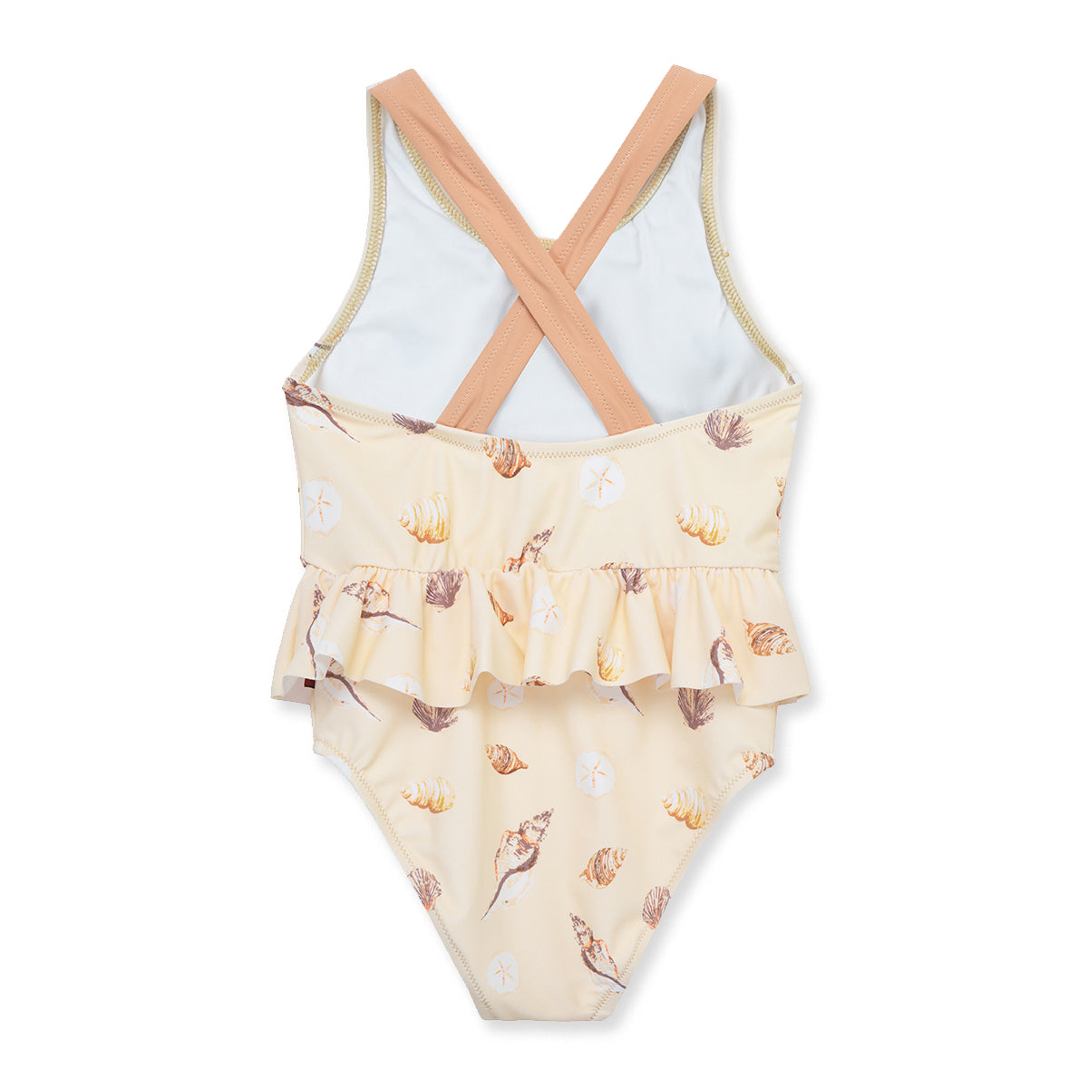 Seashells Ruffle Waist Suspender Swimsuit