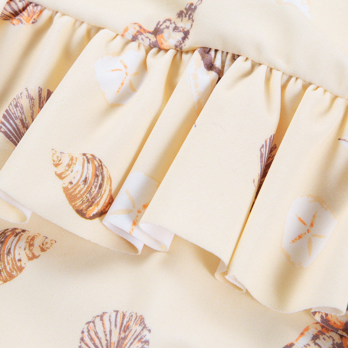 Seashells Ruffle Waist Suspender Swimsuit