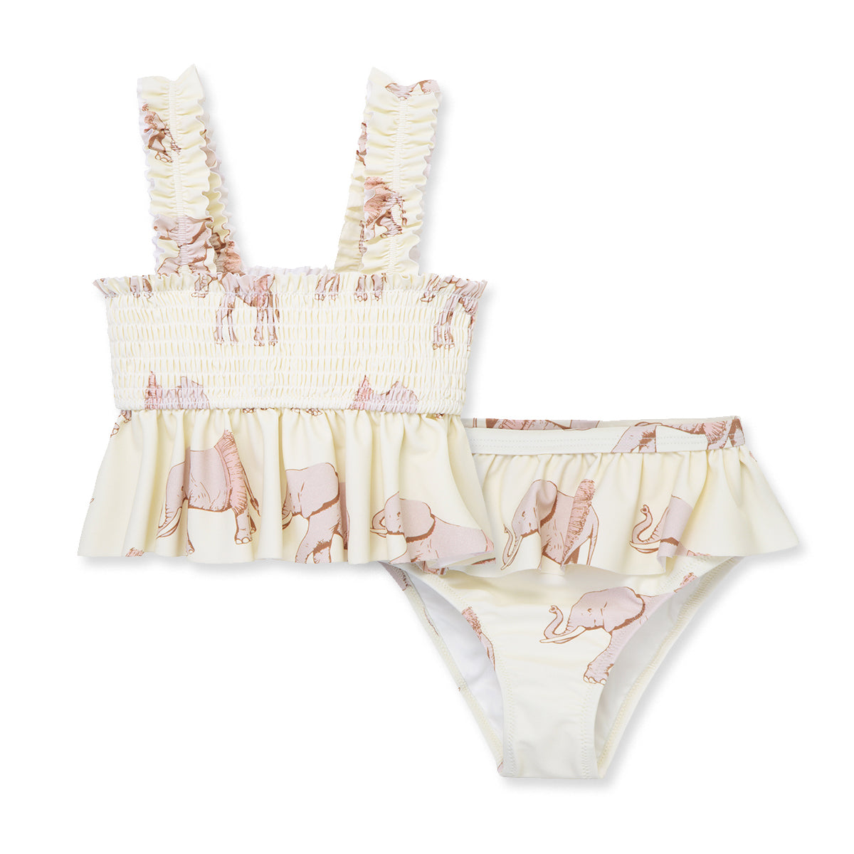 Tutu Elephant Ruffle Two Piece Swimsuit