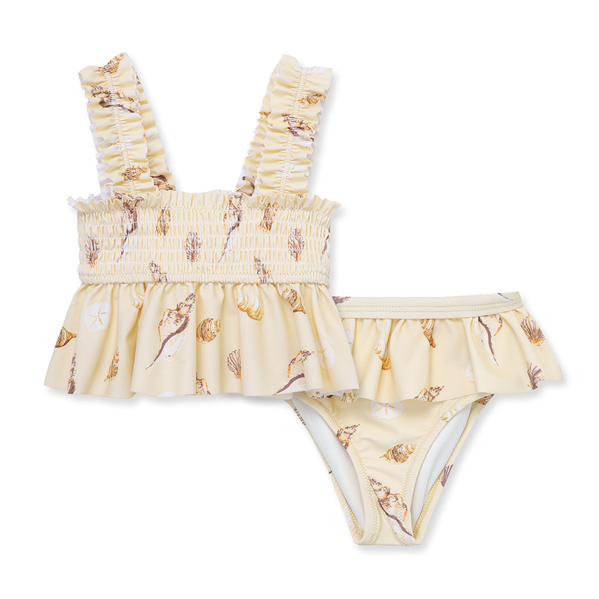 Seashells Ruffle Two Piece Swimsuit