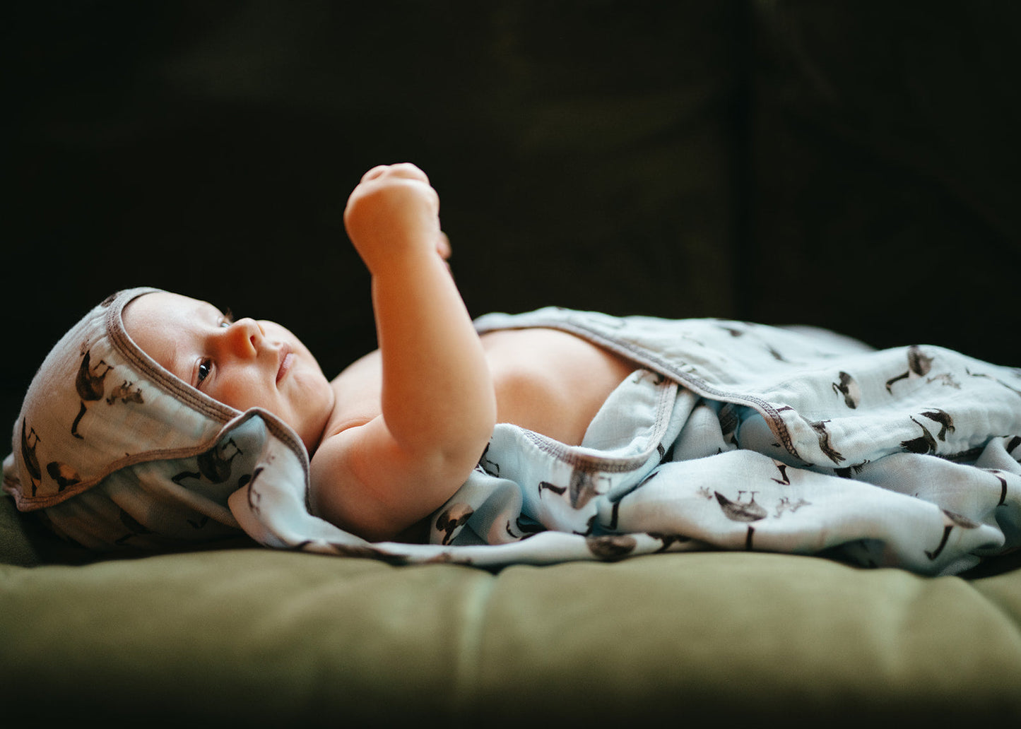 Island Leaf Organic Hooded Swaddle Blanket