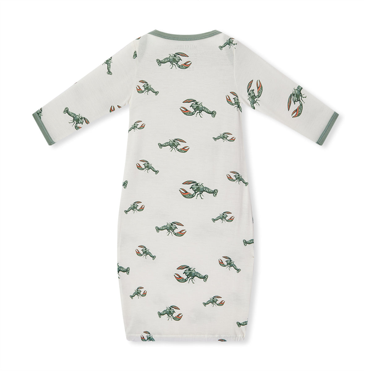 Mint Lobster Luxe Stretch Newborn Gown & Hat Set