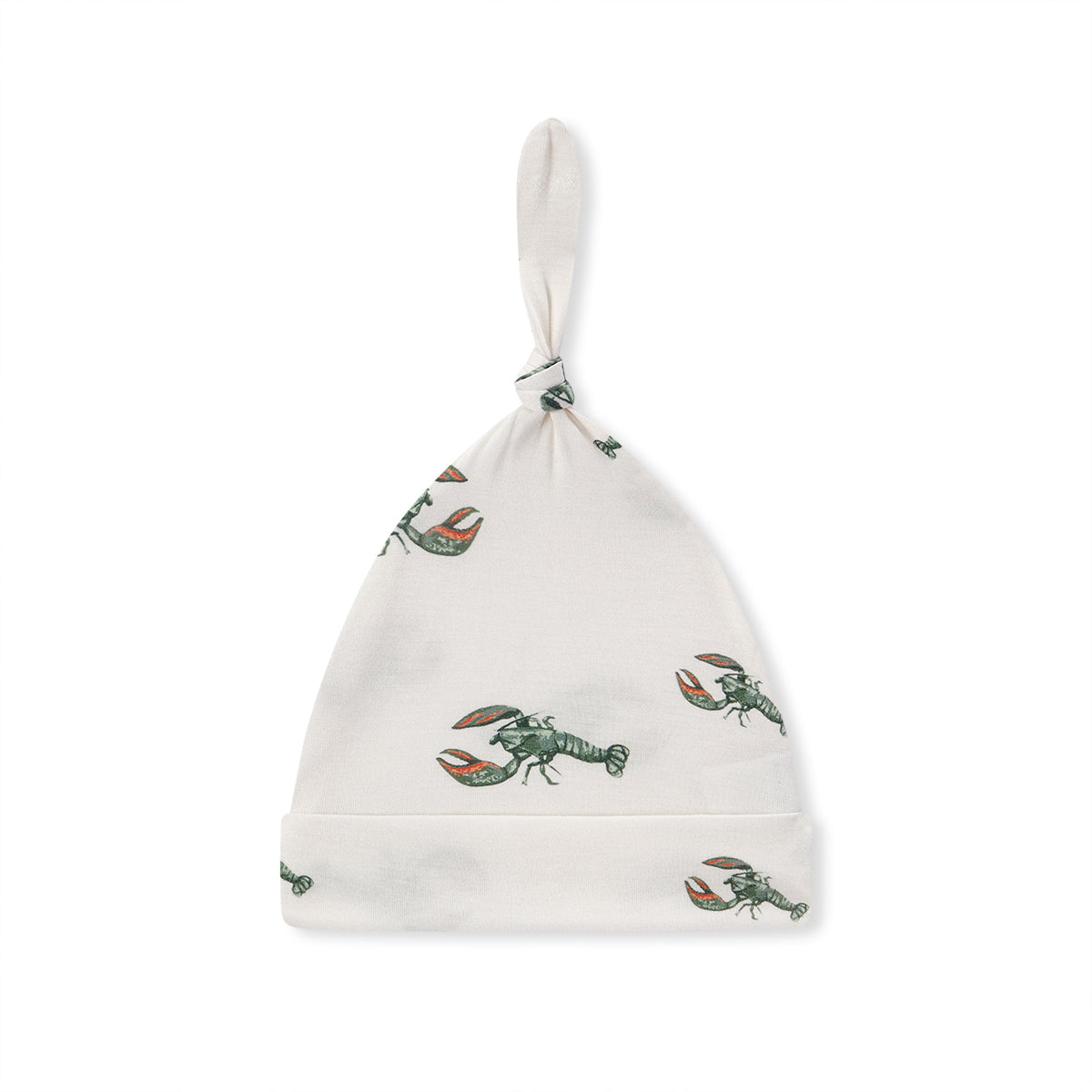 Mint Lobster Luxe Stretch Newborn Gown & Hat Set