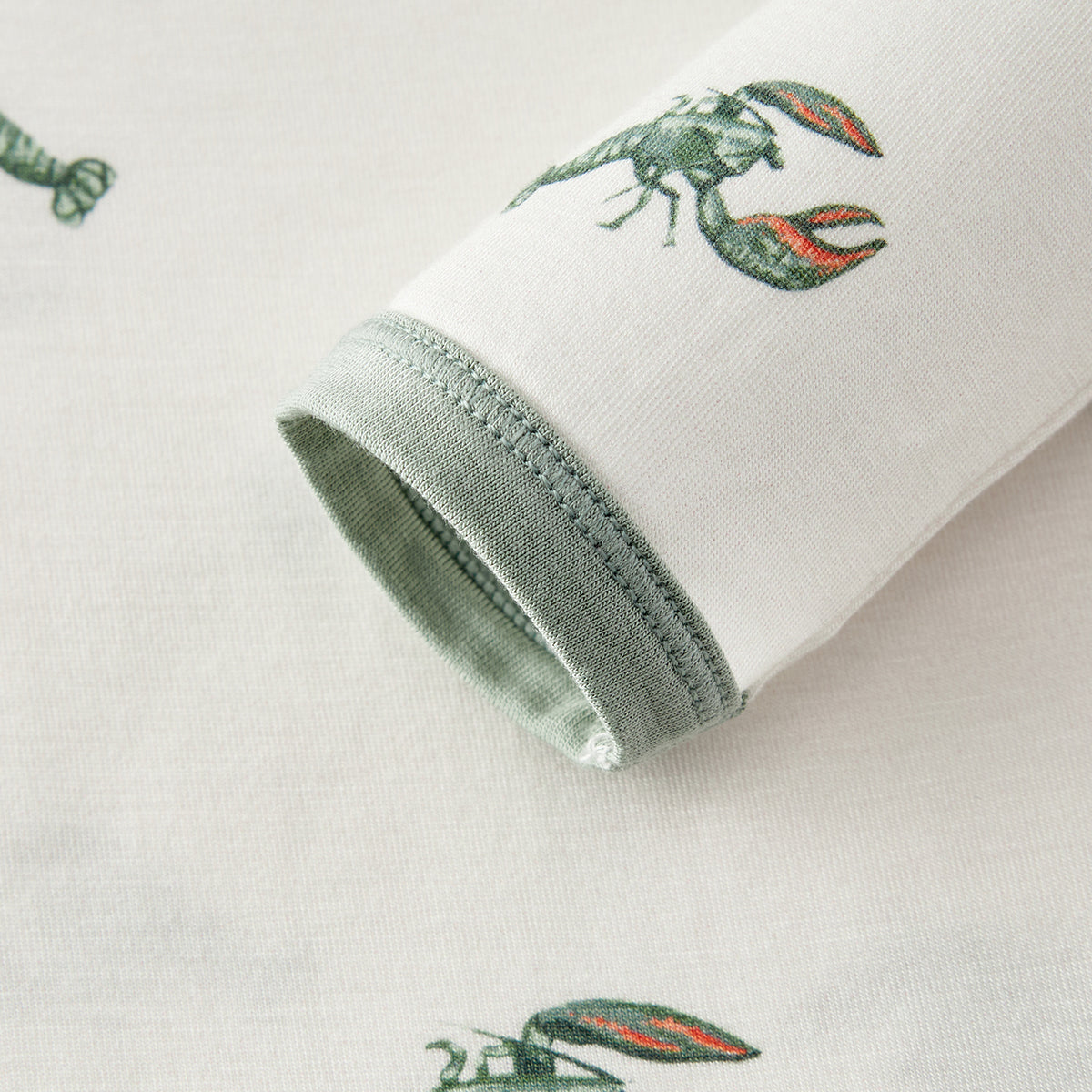 Mint Lobster Luxe Stretch Newborn Gown & Hat Set