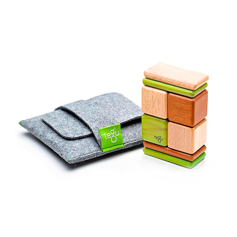 Original Pocket Pouch, Magnetic Wooden Blocks, 8 pieces