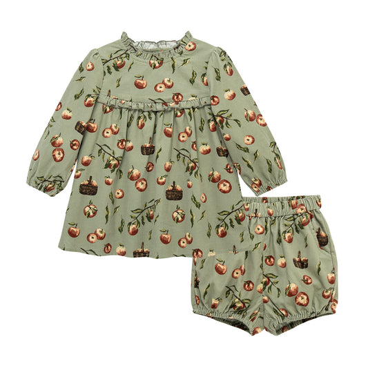 Apple Orchard Corduroy Dress & Bloomer Set