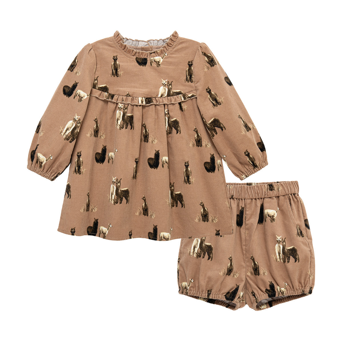 Alpaca Corduroy Dress & Bloomer Set