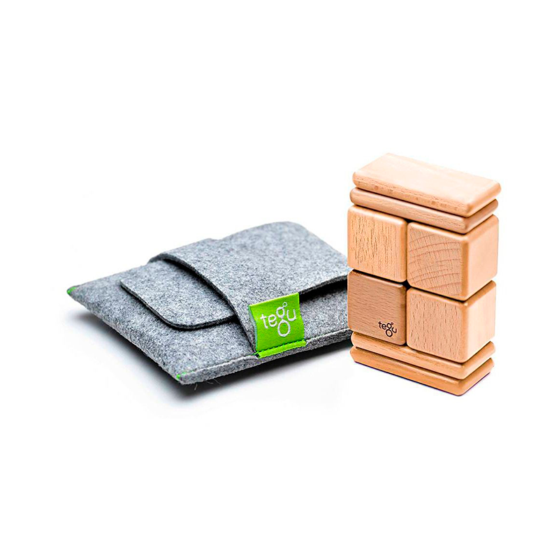 Original Pocket Pouch, Magnetic Wooden Blocks, 8 pieces