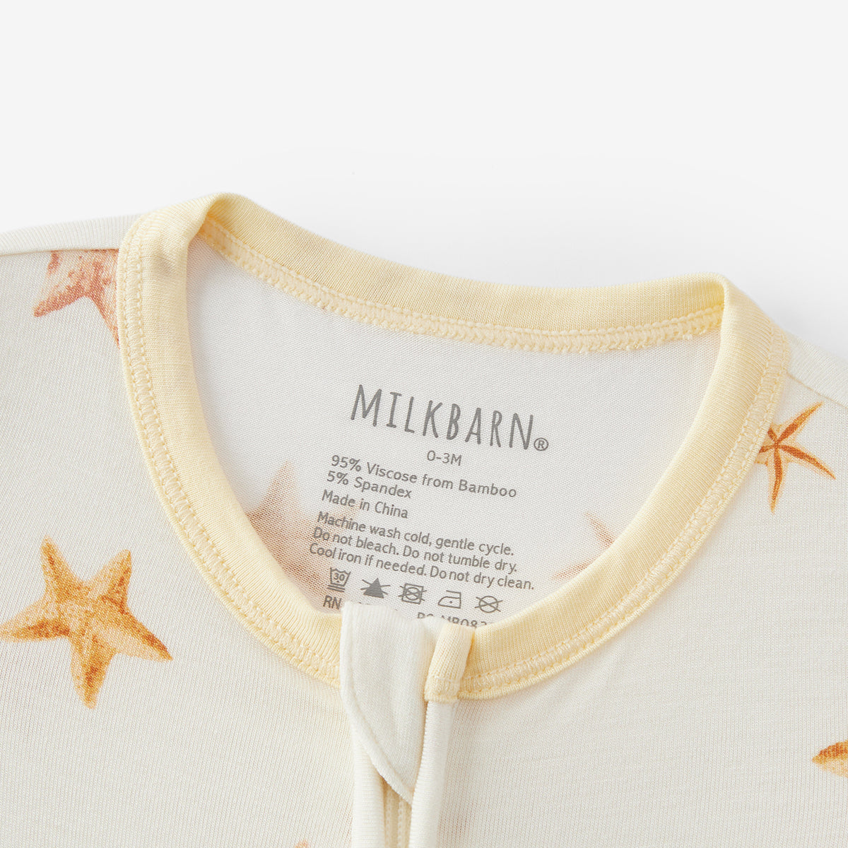 Starfish Dreams Luxe Stretch Zipper Footed Romper