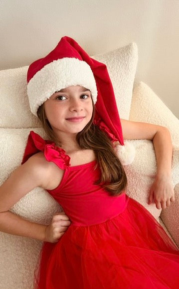 Red Elf Holiday Dress for Kids – Christmas Party Outfit -  Eco-friendly stocking stuffer