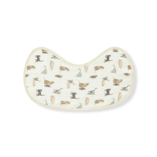 Cat Contour Four Layer Burp Cloth