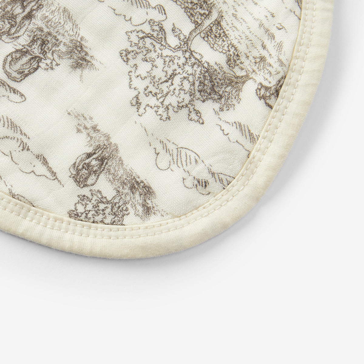 Country Toile Contour Four Layer Burp Cloth