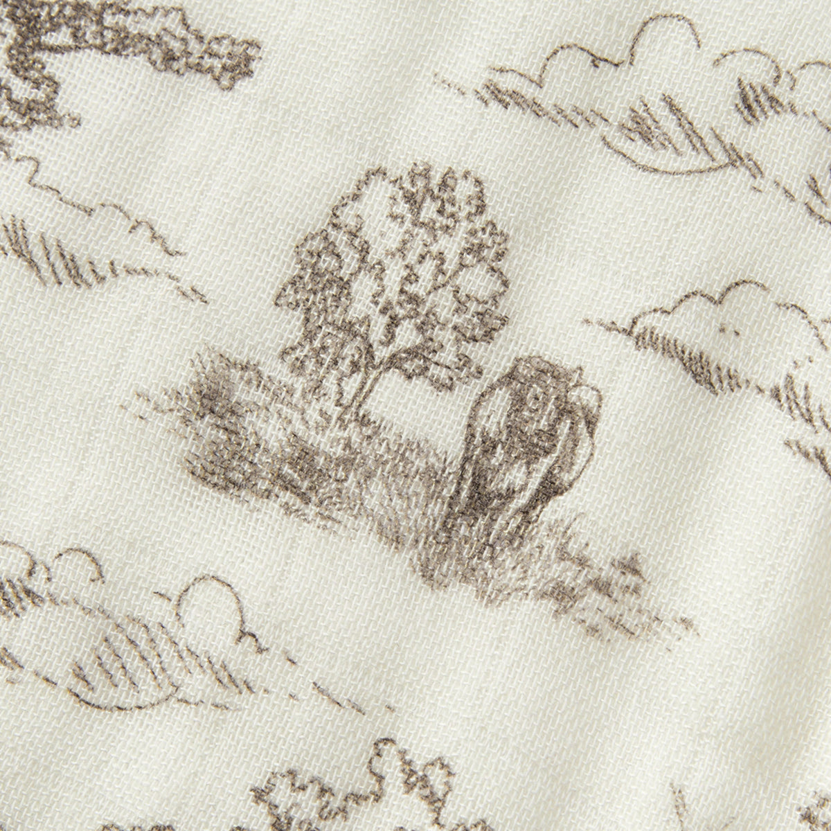 Country Toile Contour Four Layer Burp Cloth