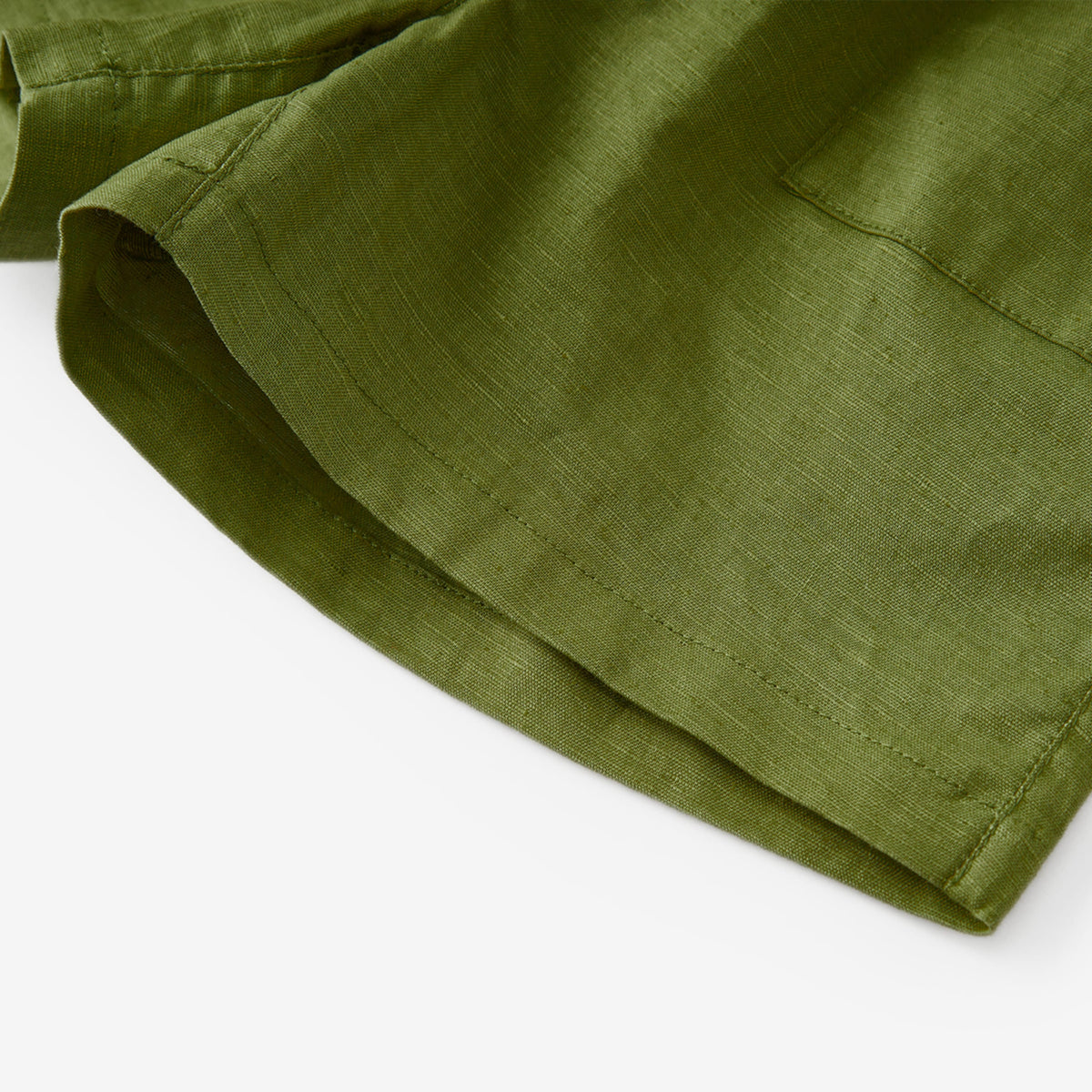 Island Leaf Linen Button-Up Shirt & Shorts Set