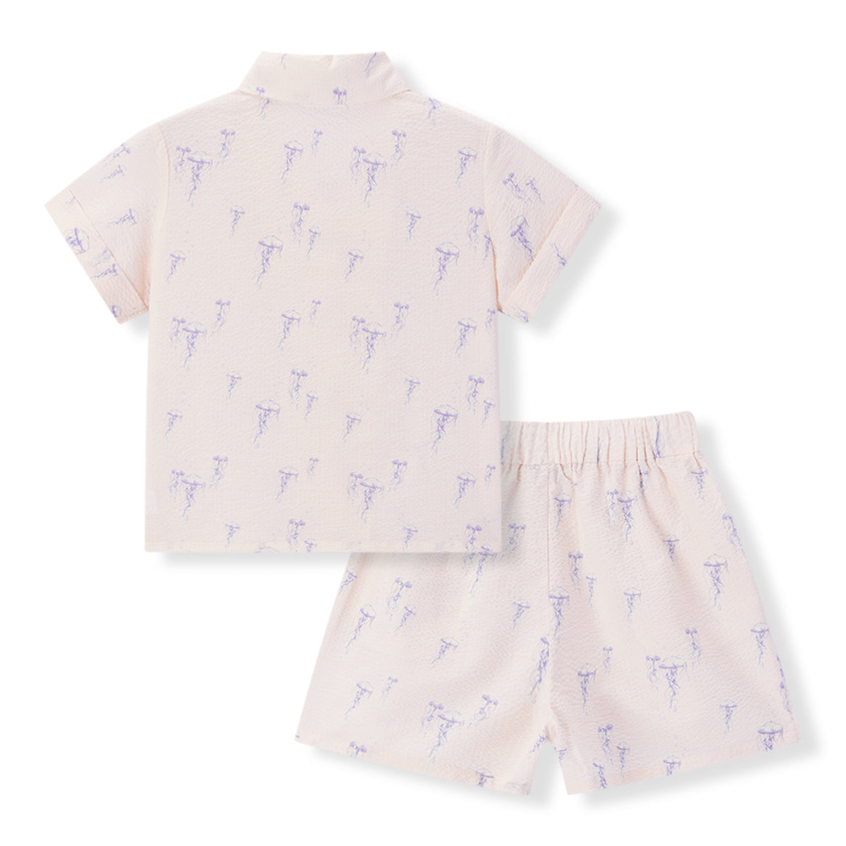 Sunset Jellyfish Button-Up Two Piece Set